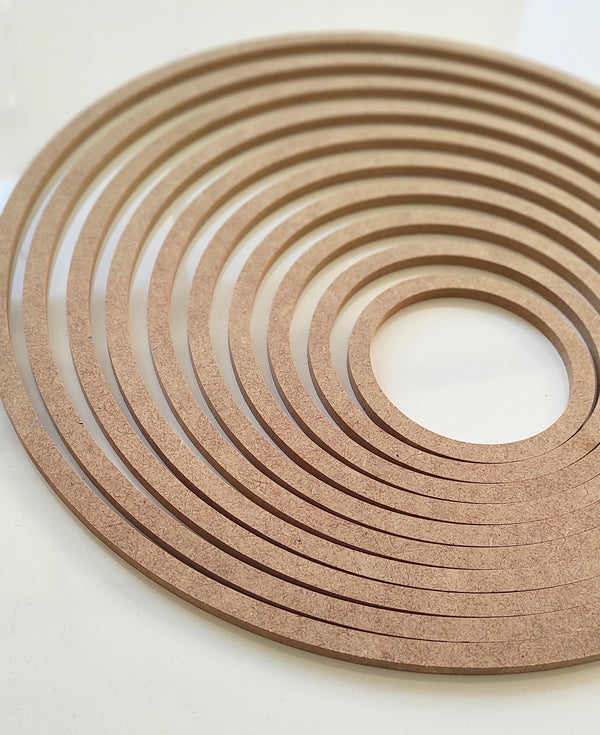 10 Lu Mdf Kasnak Düş Kapanı Makrome Halkası Boyanabilir 6 Mm