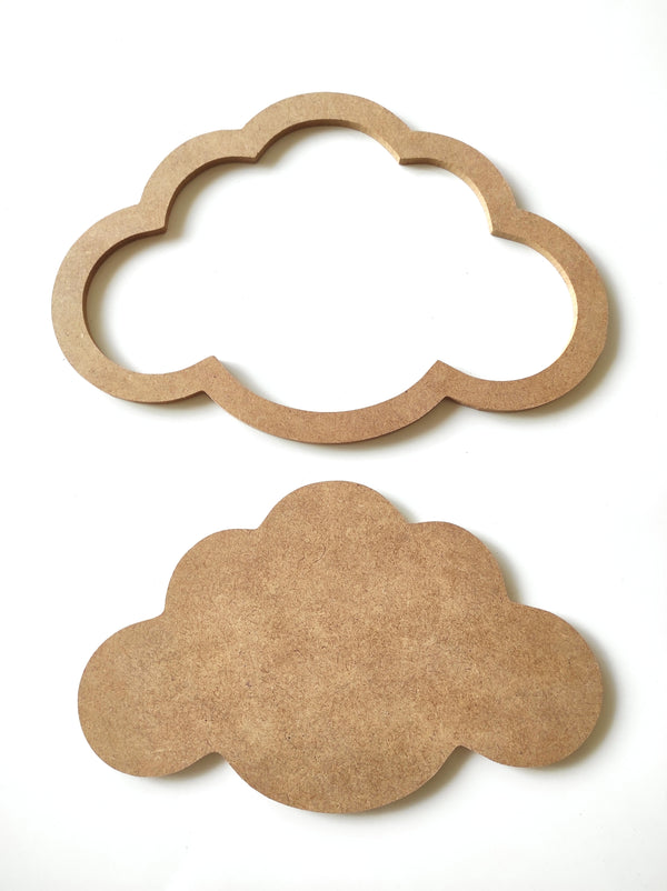 2'li Bulut Seti Ham Mdf Boyanabilir 6 mm 30 cm