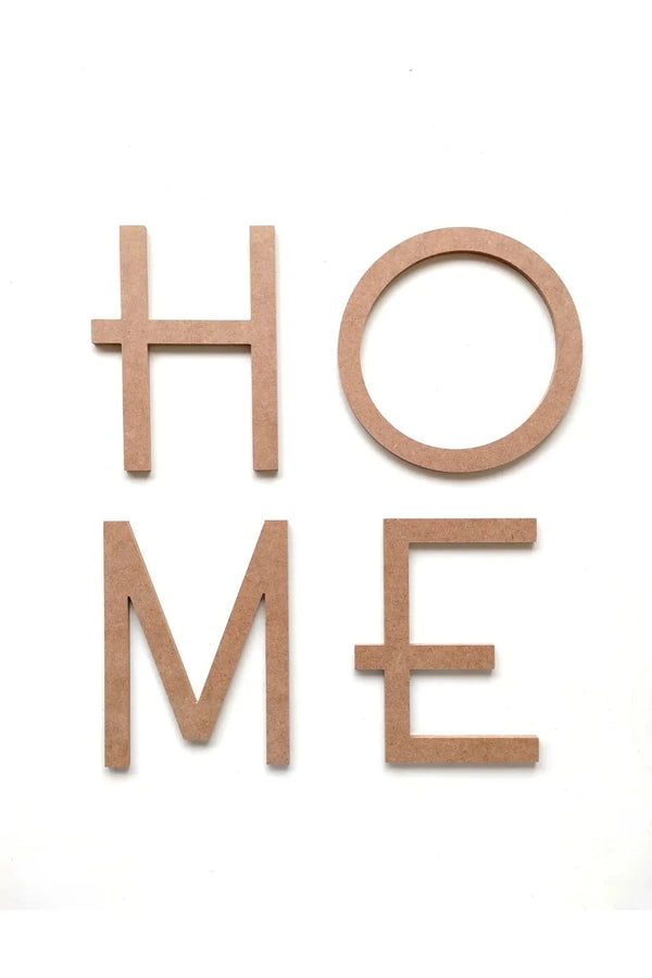 Home Yazısı / Ham Mdf Boyanabilir Yazı / Dekoratif Home Harfleri