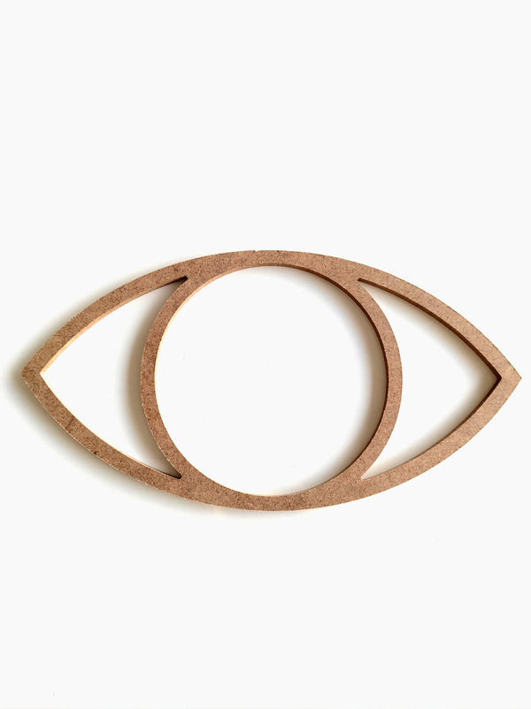 1 Metre Kirpiksiz Göz Kesim Makrome Kasnak Büyük Boy 100 Cm Boyanabilir Ham Mdf