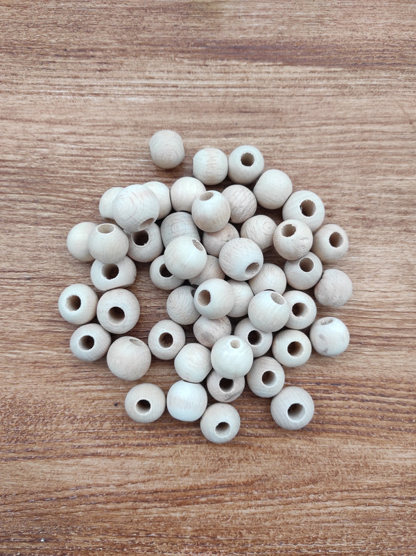 10 Mm Ham Işlenmemiş Ahşap Boncuk 150 Adet