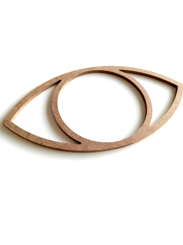 Kirpiksiz Göz Kesim Kasnak 30*15 Cm Boyanabilir Ham Mdf