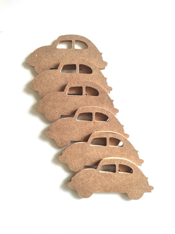 6'lı Mini Araba Seti Boyanabilir Ham 6 Mm Mdf